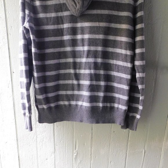 Striped Drawstring Hoodie Sweatshirt - Picture 11 of 12